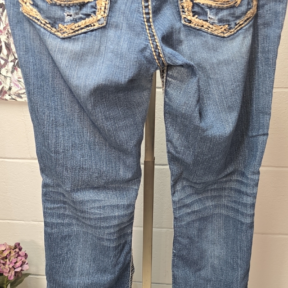 Silver Jeans Dark Blue Straight Leg Denim - Picture 11 of 14